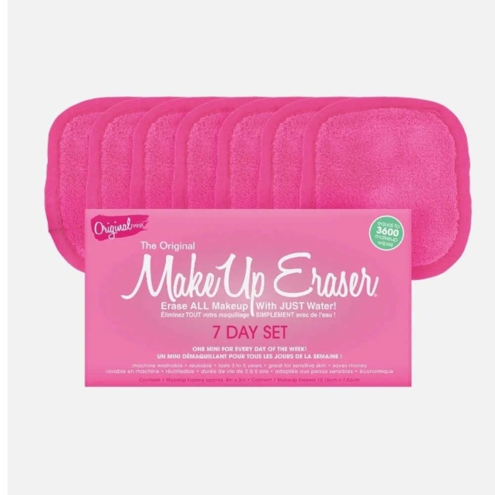 MakeUp Eraser 7 Day Set Makeup Remover with Wash Bag New